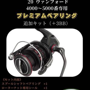 20 ヴァンフォード 4000〜C5000用のプレミアムフルベアリング用追加キット+4BB