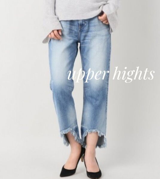 upper hights クロップド カットオフデニムパンツ ダメージ加工 24
