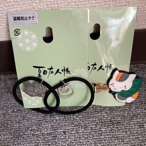 ヘアゴム ヘアピン ニャンコ先生 夏目友人帳 シルバー カラー