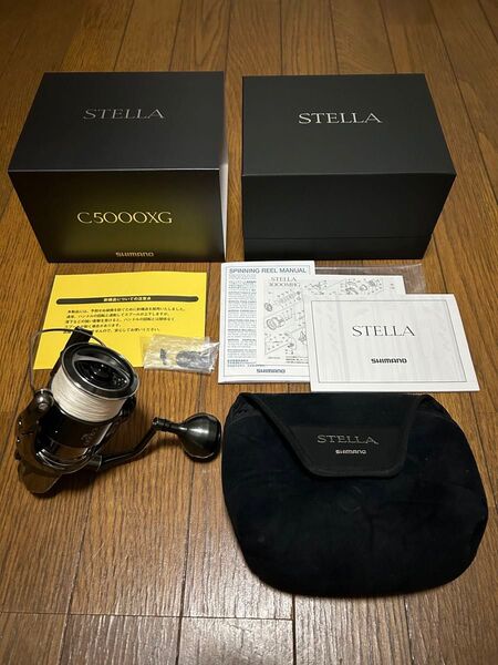 【美品】シマノ 22ステラ C5000XG リール/多少のキズあり・使用10回・箱等付属品完備