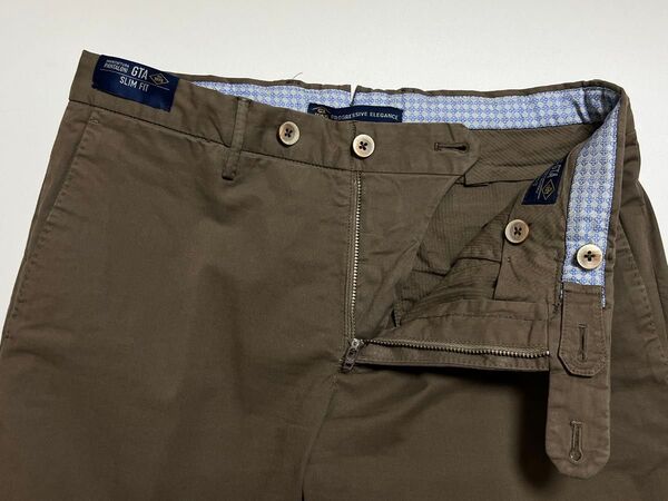 GTA per BEAMSF ビームスF別注 ブラウン コットン パンツ スラックス 446 SlimFit 送料込み