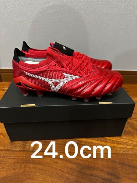 【新品未使用】ミズノ モレリアネオIV β JAPAN Ruby Red Pack 限定 24.0cm