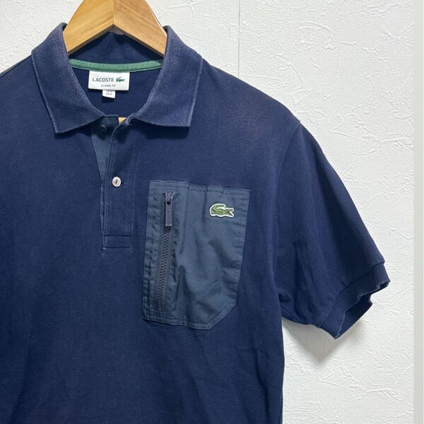 LACOSTE ラコステ ジップ ポケット 半袖 Tシャツ Mサイズ