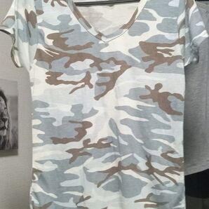 迷彩柄 Tシャツ Vネック カモ柄 メンズ レディース