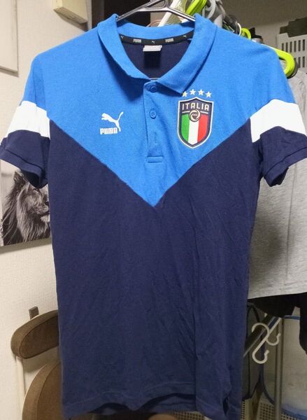 PUMA イタリア代表 ポロシャツ ネイビー ブルー サッカー イタリア セリエ フットサル レアル バルサ