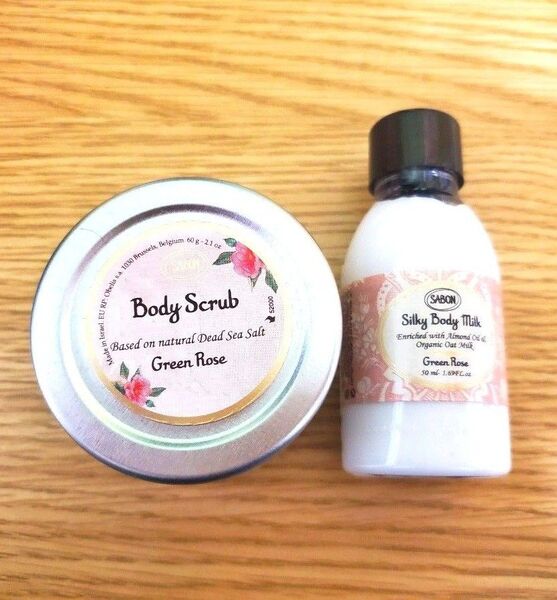 SABON ボディスクラブ&ボディミルク グリーンローズ 2個セット
