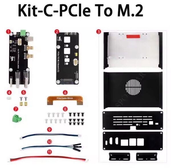Raspberry Pi 5 ボックス M.2 NVMe SSD搭載可能 組立キット