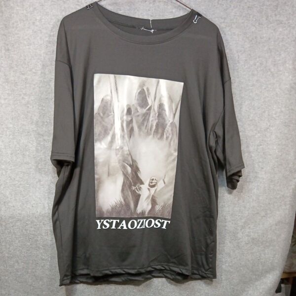 YSTAOZIOST Tシャツ XLサイズ チャコールグレー