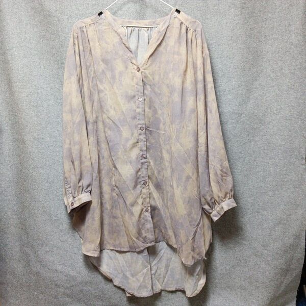 ★レプシィム★タイダイ柄 ロングシャツ ベージュ フリーサイズ★【プライスタグ無し未使用品】★