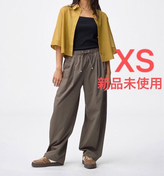 バレルレッグプルオンパンツ XS オリーブ GU ジーユー