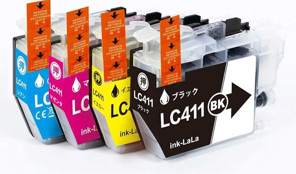 LC411 インク ブラザー 用 LC411-4PK 互換インク 番号区別不要 LC411 LC411BK 大容量タイプ