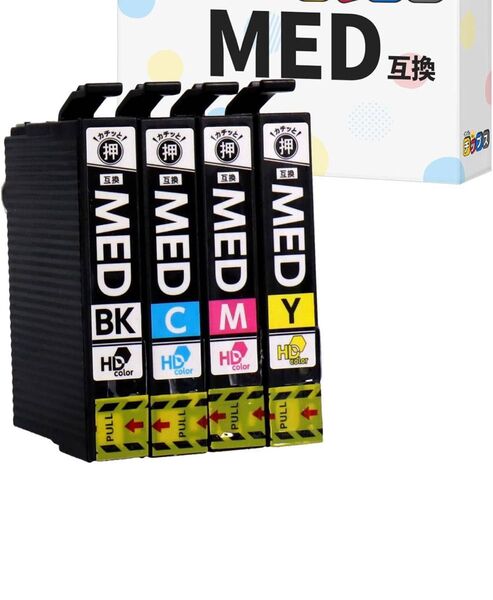 MED-4CL エプソン用 インク メダマヤキ 互換インクカートリッジ Epson対応 MED 目玉焼き インク