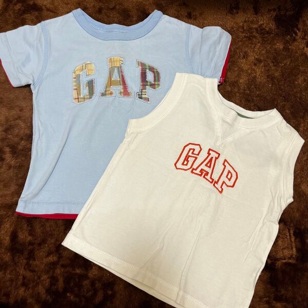 【baby GAP ベビーギャップ 80サイズ】男の子 タンクトップ Tシャツ 半袖 ギャップ GAP 2点セット