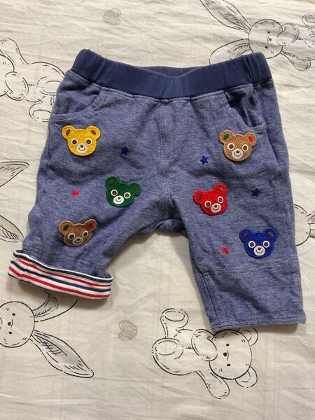 ミキハウス 現行品 ワッペンいっぱい プッチー パンツ 80サイズ 人気