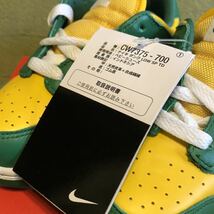 新品 16cm 9C NIKE DUNK LOW SP TD BRAZIL VARSITY MAIZE/PINE GREEN-WHITE ナイキ ダンク ブラジル ベビー BABY キッズ CW7375-700_画像3