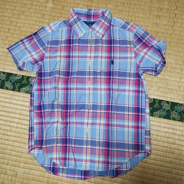 ポロラルフローレン 半袖シャツ120 チェック キッズ 子供 男児 男の子 夏服
