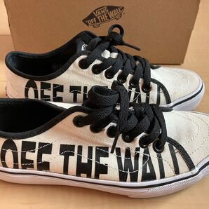 VANS OFF THE WALL ロゴスニーカー 23.5cm ホワイト/ブラック