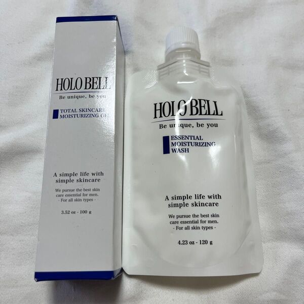 HOLO BELL 高保湿 メンズ 2点セット トータルスキンケア保湿ジェル 100g エッセンシャル保湿ウォッシュ 120g