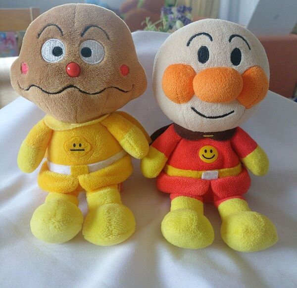 アンパンマン&カレーパンマン ぬいぐるみ 2体セット ぷりちぃビーンズS Plus SEGATOYS