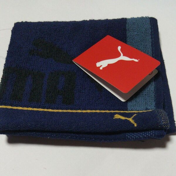 PUMA ネイビー 25×25 タオルハンカチ