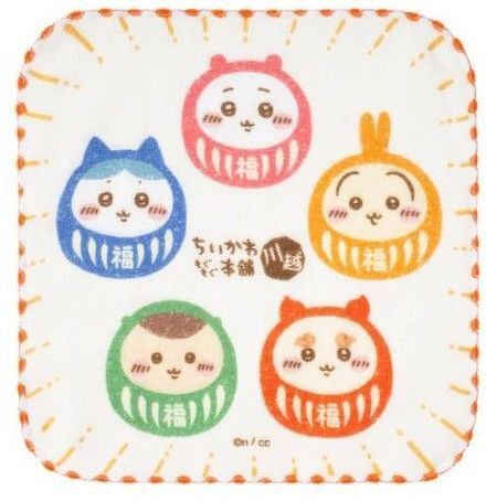 ちいかわ もぐもぐ本舗 川越 20×20 ガーゼハンドタオル だるま