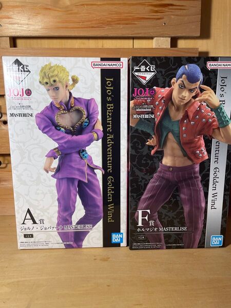 一番くじ ジョジョの奇妙な冒険 GOLDEN WIND A賞 ジョルノ・ジョバァーナ F賞 ホルマジオ フィギュア 未開封品