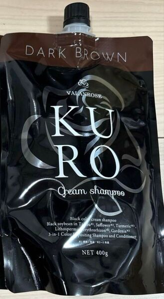 B.VALANCE バランローズ KUROクリームシャンプー 400g 白髪染め ダークブラウン