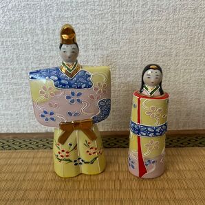 九谷焼雛人形 陶器製 2個セット