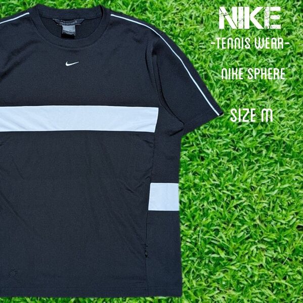 NIKE ナイキ 半袖 テニスウェア アンドレ・アガシ着用モデル M ブラック 半袖 Tシャツ