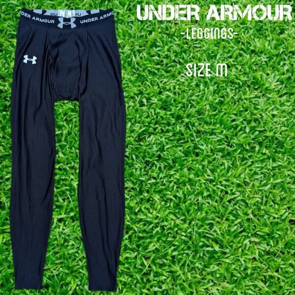 UNDER ARMOUR アンダーアーマー レギンス ロングスパッツ M 黒 ブラック ロングタイツ アンダーウェア インナー