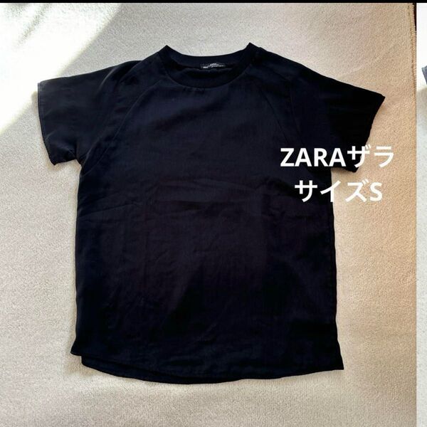 ZARA ザラ プルオーバー ブラウス Tシャツ 黒 サイズS