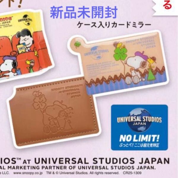 【新品未開封】スヌーピー SNOOPY ケース入り カードミラー 手鏡 非売品 日本生命 未使用 クーポン使用で半額!!!!!!!