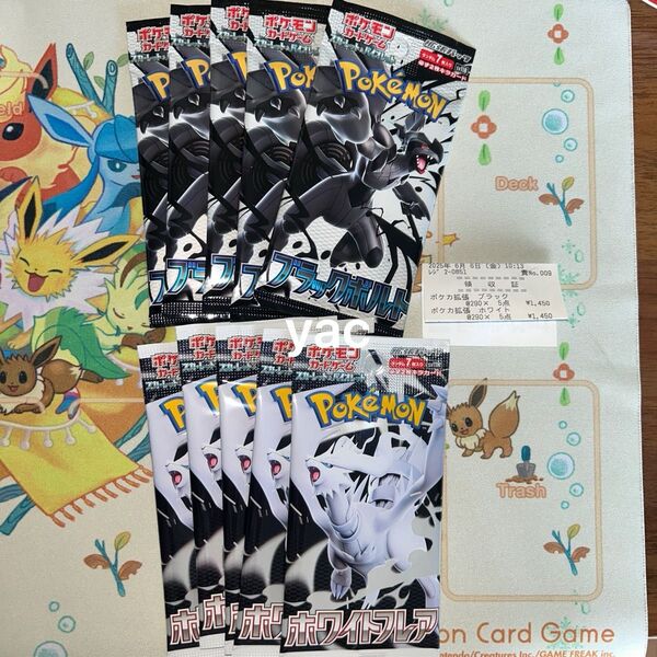 新品未開封 ポケモンカード ブラックボルト ホワイトフレア 10パック