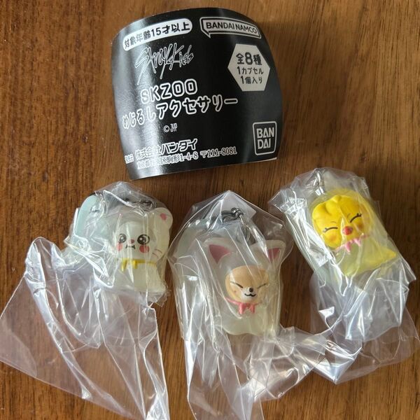 新品未使用ガチャ ストレイキッズ 3種めじるしアクセサリー