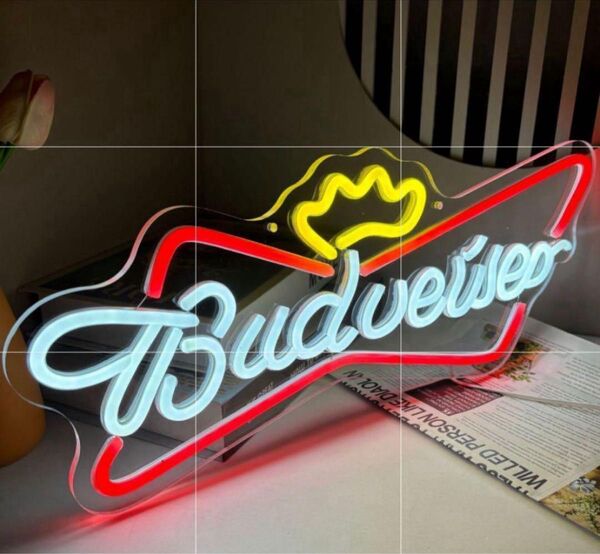 ネオンライト LED バドワイザー ビール アメリカン雑貨 ポップ看板 壁飾り 人気 インテリア おしゃれ Budweiser
