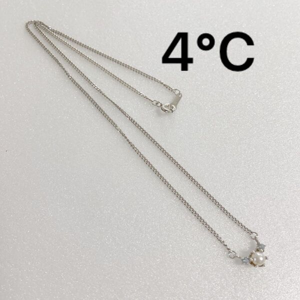 4℃ ヨンドシー シルバー パール ネックレス アクセサリー