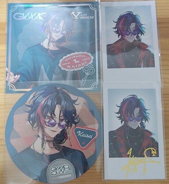 にじさんじ 魁星 GOOD DAY with 3skm 特典 ランダムホログラムカード コースター ランダムチェキ風カード チェキ