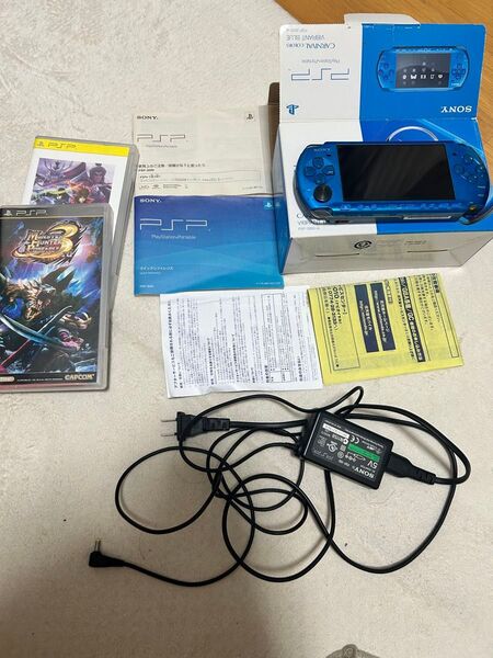 SONY PSP-3000本体 モンスターハンター3、戦国BASARA付き