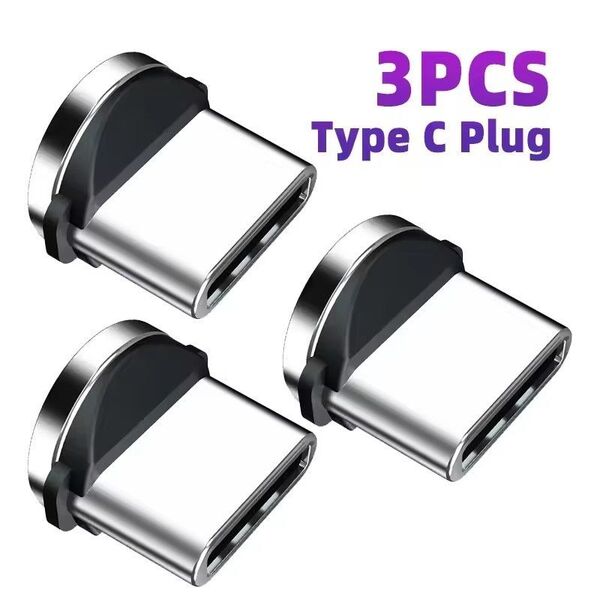 マグネット 充電ケーブル用 アダプター USB Type-C 端子 × 3個