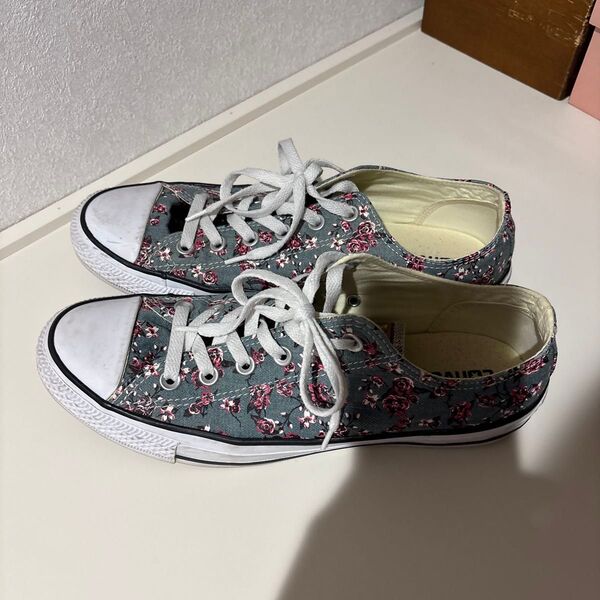 CONVERSE ALL STAR ローカットスニーカー 花柄 グレー