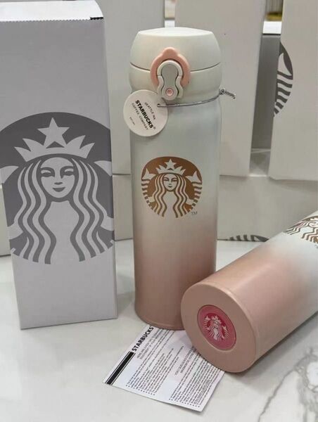 スターバックスstarbucks 水筒 魔法瓶 水筒 500ml 保冷タンブラー ホワイトピンク