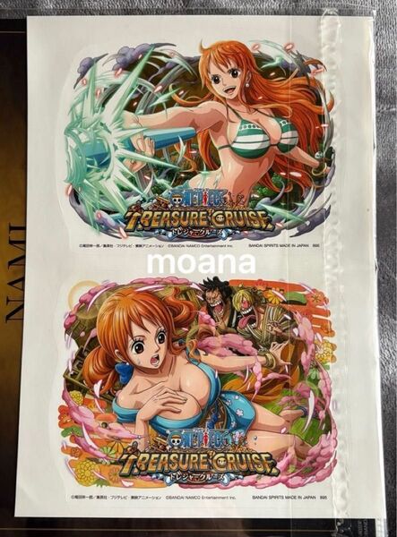 ワンピース 一番くじ トレジャークルーズ ワノ国 クリアファイル ステッカー シール ナミ 航海士