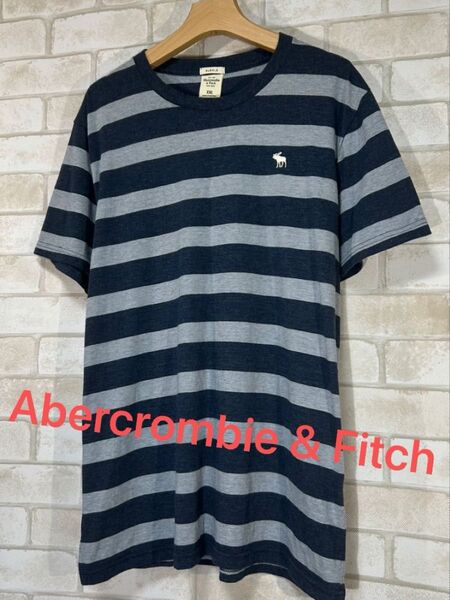 Abercrombie & Fitch アバクロ ボーダー 半袖Tシャツ XXL