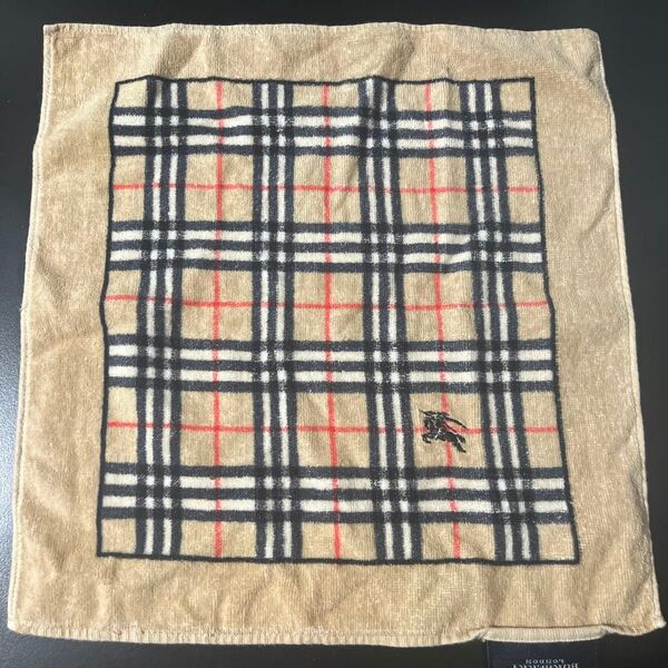 BURBERRY バーバリー ミニタオル ハンカチ ベージュ系 ノバチェック 日本製 綿100%