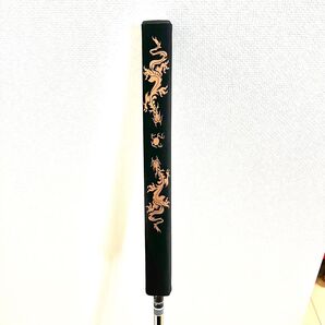 中尺グリップ★長さ約35cm★極太五角形★サラサラ触感グリップ★ドラゴンの柄がカッコイイ★