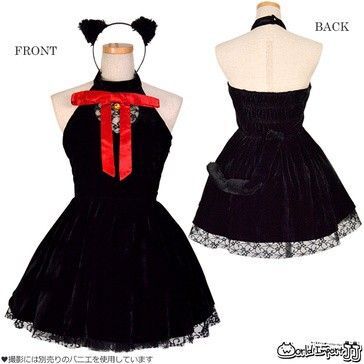 3Lサイズ 黒猫ワンピース