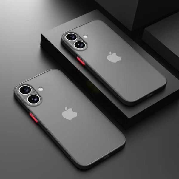 新品 iPhone16 ケース 半透明 マット加工 耐衝撃