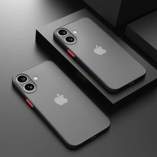 新品 iPhone16 ケース 半透明 マット加工 耐衝撃