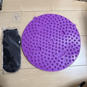 足ツボマット フック付き 滑り止めソックス付き(パープル,30CM)