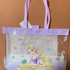 【未使用】ラプンツェル プールバック ビーチバック ディズニー プリンセス ビニールバック 幼稚園 保育園 キッズ 子供 むらさき